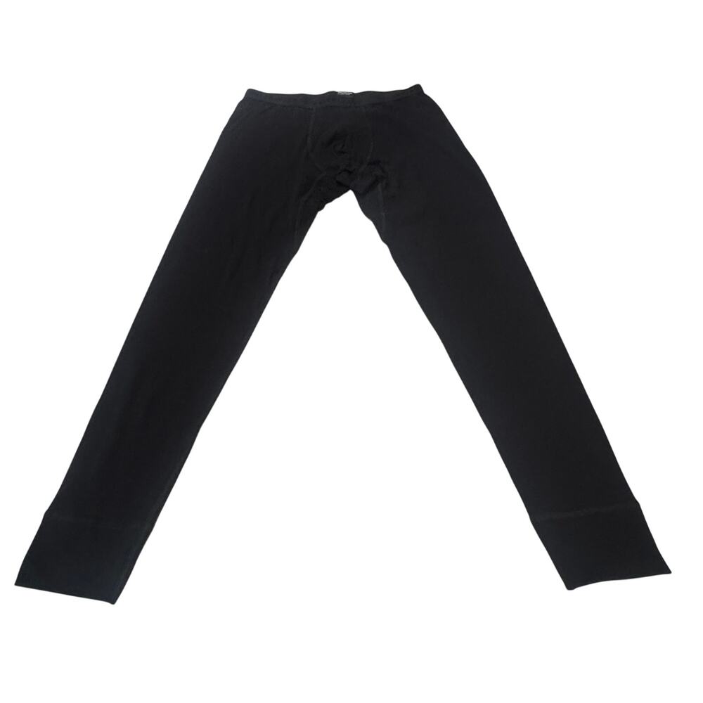 BALENCIAGA Underwear Mens Thermal Long Johns Leggings Tights Black Size Small S